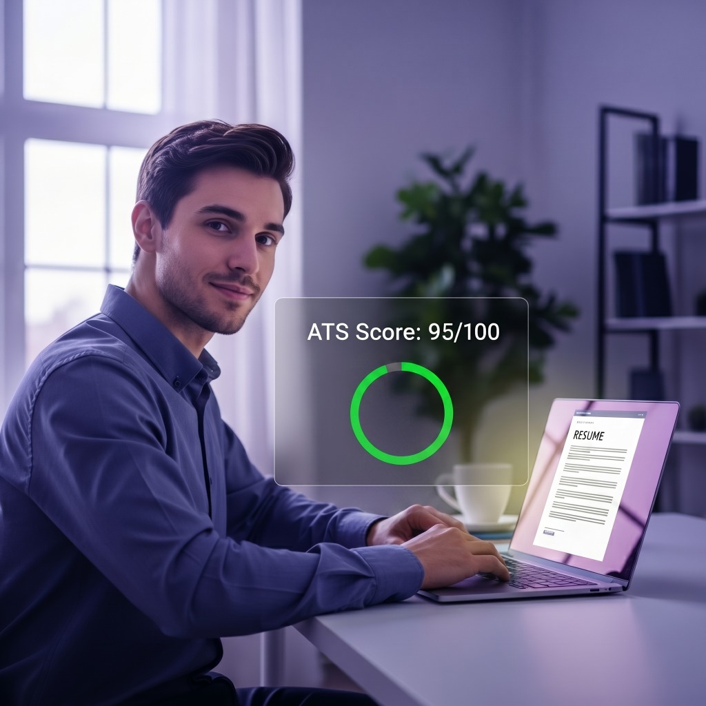 AI-powered ATS Resume Checker - Futuristic resume analysis